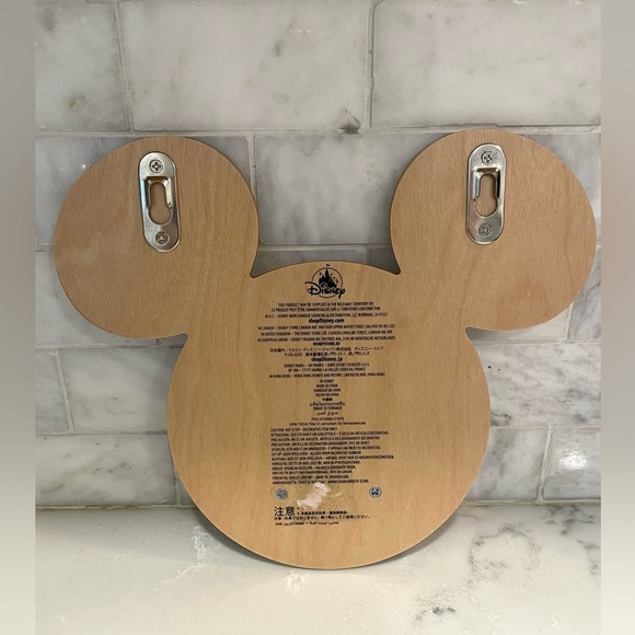 Disney Parks Mickey Mouse Icon Wood Pet Leash Holder - Picture 2 of 4